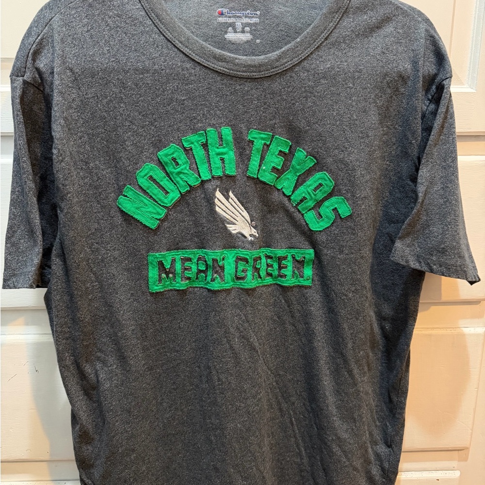 North Texas University Mean Green Embroidered Shirt XL Gray & Green Pre Owned